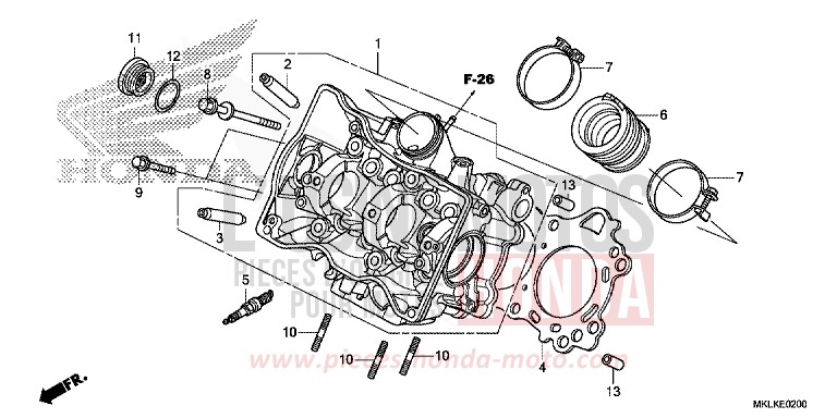 CYLINDER HEAD for NC750S GRAPHITE BLACK (NHB01H) from 2019