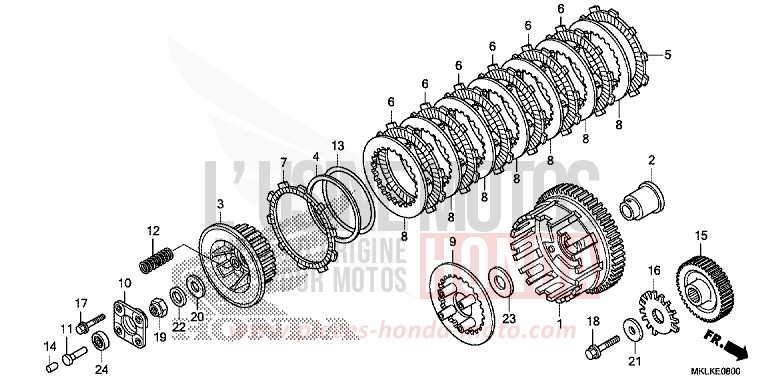 CLUTCH (NC750SA) for NC750S GRAPHITE BLACK (NHB01H) from 2019