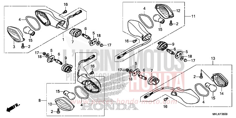 WINKER for NC750S GRAPHITE BLACK (NHB01H) from 2019