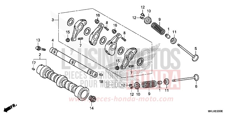 CAMSHAFT/VALVE for NC750S CANDY CHROMOSPHERE RED (R381) from 2019