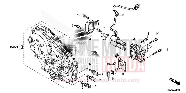 LINEAR SOLENOID for NC750S VICTORY RED (R334) from 2016