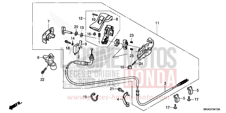 PARKING BRAKE LEVER for NC750S GRAPHITE BLACK (NHB01K) from 2017