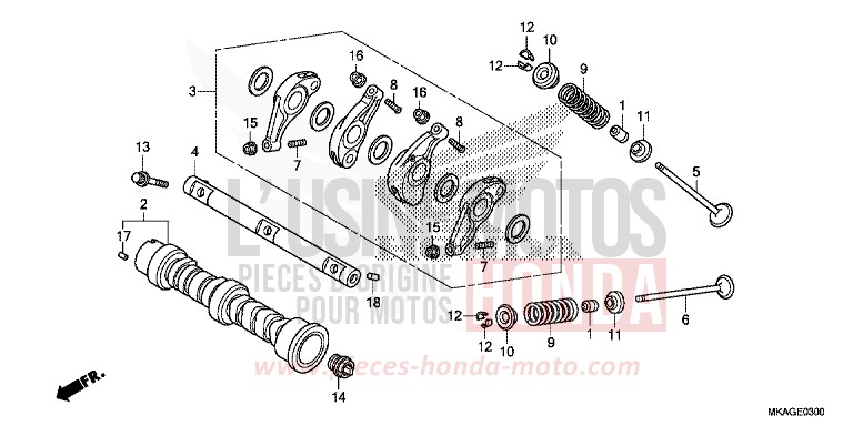 CAMSHAFT/VALVE for NC750S MAT GUNPOWDER BLACK METALLIC (NH436E) from 2017