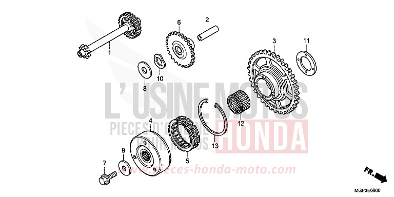 STARTING CLUTCH for CBR1000RR ROSS WHITE (NH196KA) from 2013