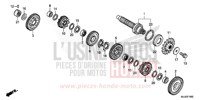 TRANSMISSION (COUNTERSHAFT) (NC700SD/750SD) for NC750SD CANDY ARCADIAN RED (R305) from 2014