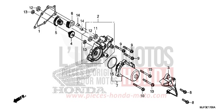 REDUCTION GEAR for CRF1000 CANDY PROMINENCE RED (R342) from 2017