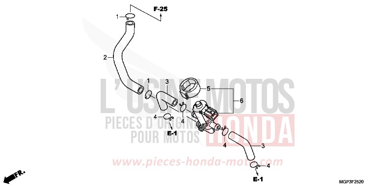 AIR INJECTION CONTROL VALVE for CBR1000RR VIBRANT ORANGE (YR250HA) from 2013