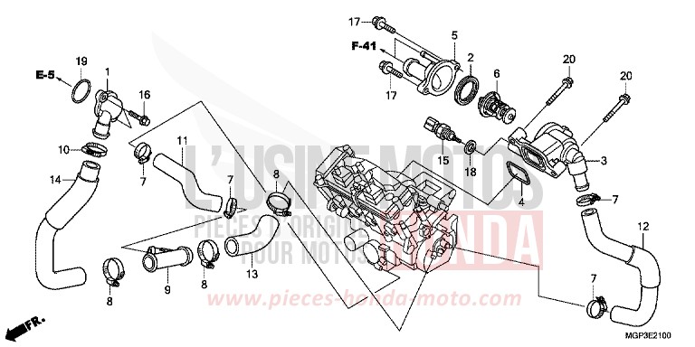 THERMOSTAT for CBR1000RR GRAPHITE BLACK (NHB01BA) from 2013