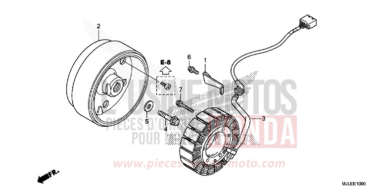 GENERATORE per NC750SD CANDY ARCADIAN RED (R305) del 2014