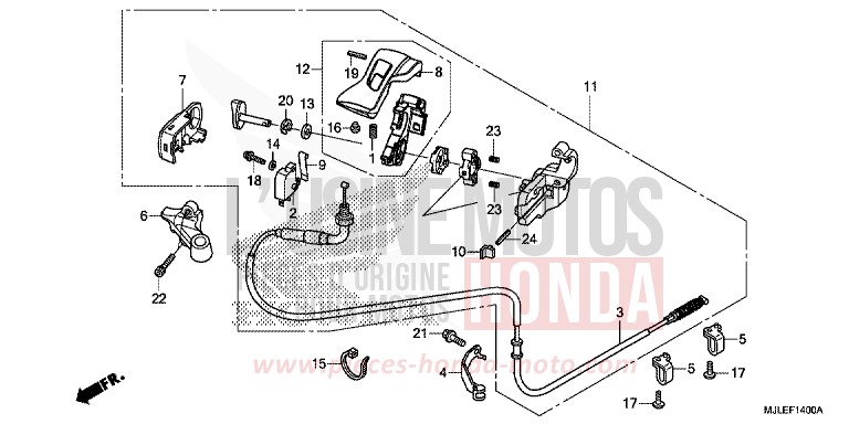 PARKING BRAKE LEVER for NC750SD CANDY ARCADIAN RED (R305) from 2014
