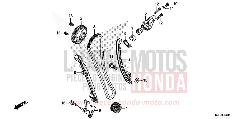 CAM CHAIN/TENSIONER for CRF1000 MAT BALLISTIC BLACK METALLIC (NHA86) from 2017