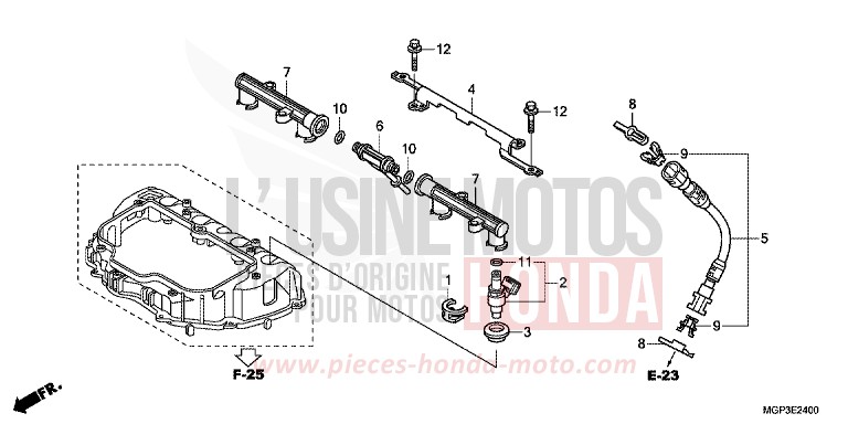 INJECTOR for CBR1000RR ROSS WHITE (NH196) from 2014