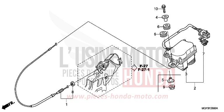 SERVO MOTOR for CBR1000RR ROSS WHITE (NH196) from 2014