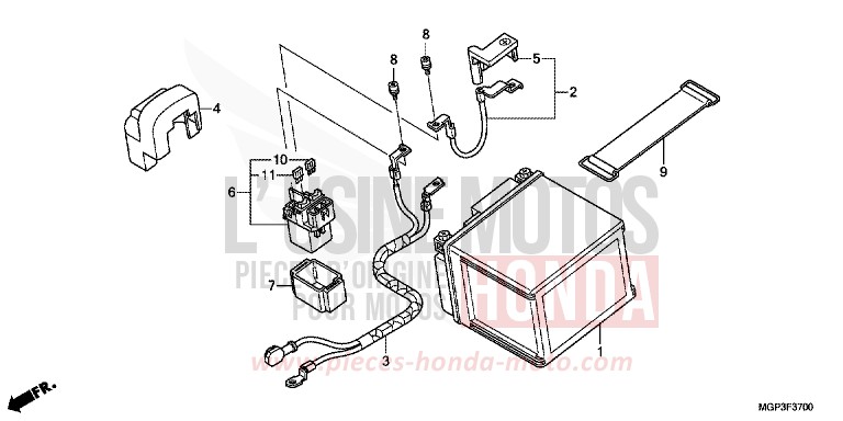 BATTERY (CBR1000RR/S) for CBR1000RR ROSS WHITE (NH196) from 2014