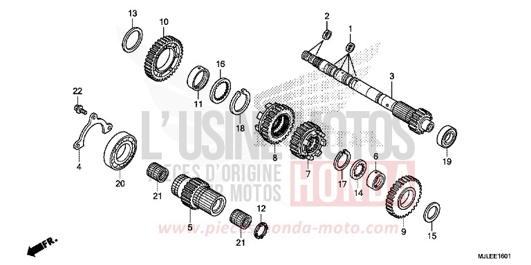 TRANSMISSION (MAINSHAFT) (NC700SD/750SD) for NC750SD MAT PEARL GLARE WHITE (NHB54) from 2014