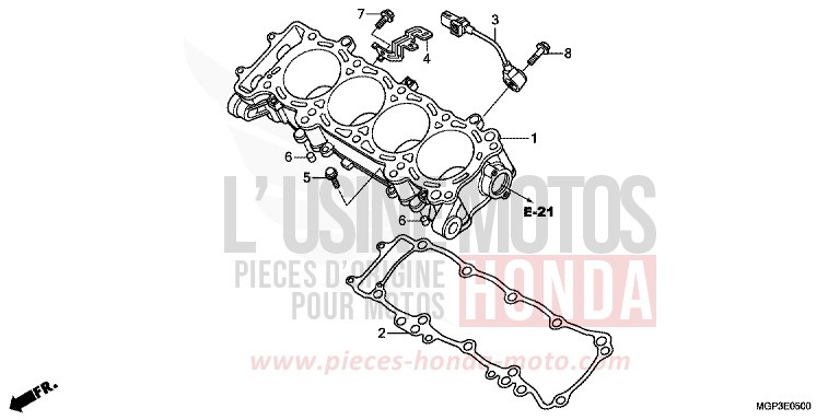 CILINDRO per CBR1000RR PEARL GLARE WHITE (NHB53) del 2014