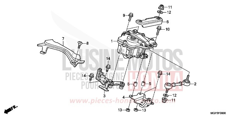 STEERING DAMPER for CBR1000RR PEARL GLARE WHITE (NHB53) from 2014