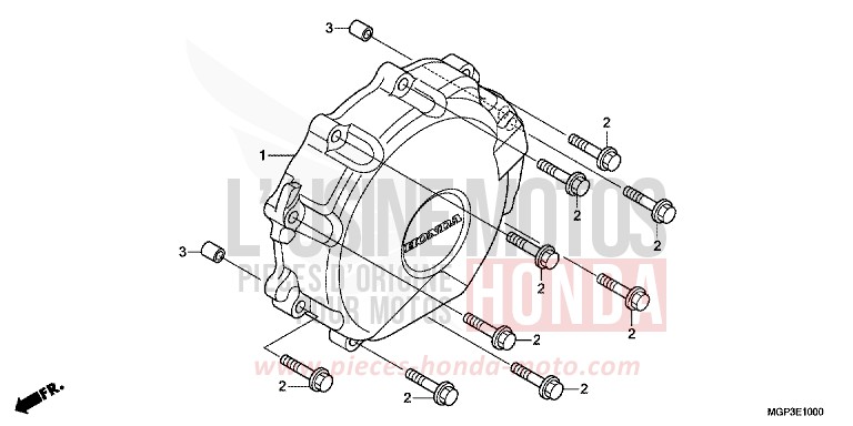 A.C. GENERATOR COVER (CBR1000RRC/D/E-EXCEPT MA/S) for CBR1000RR GRAPHITE BLACK (NHB01) from 2014