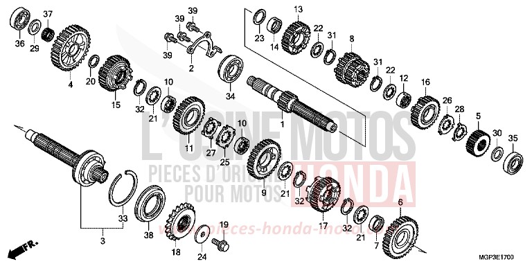 TRANSMISSION for CBR1000RR GRAPHITE BLACK (NHB01) from 2014