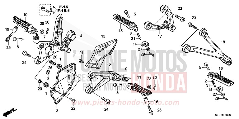 STEP for CBR1000RR GRAPHITE BLACK (NHB01) from 2014