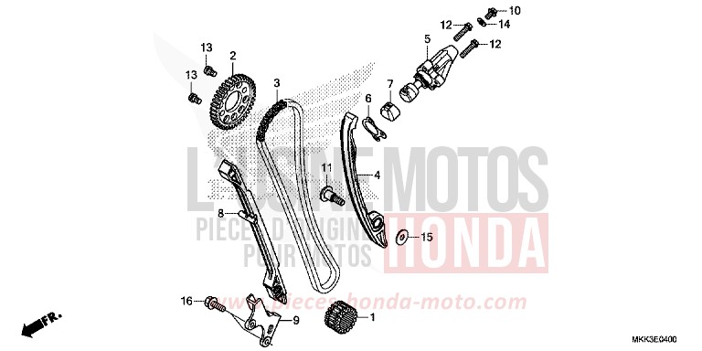 CAM CHAIN/TENSIONER for CRF1000 PEARL GLARE WHITE (NHB53HA) from 2018
