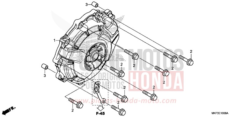 A.C. GENERATOR COVER for CBR1000RA GRAND PRIX RED (R380) from 2018