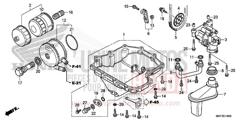 OIL PAN/OIL PUMP for CBR1000RA GRAND PRIX RED (R380) from 2018