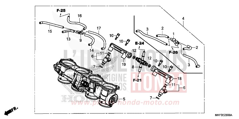 THROTTLE BODY for CBR1000RA GRAND PRIX RED (R380) from 2018