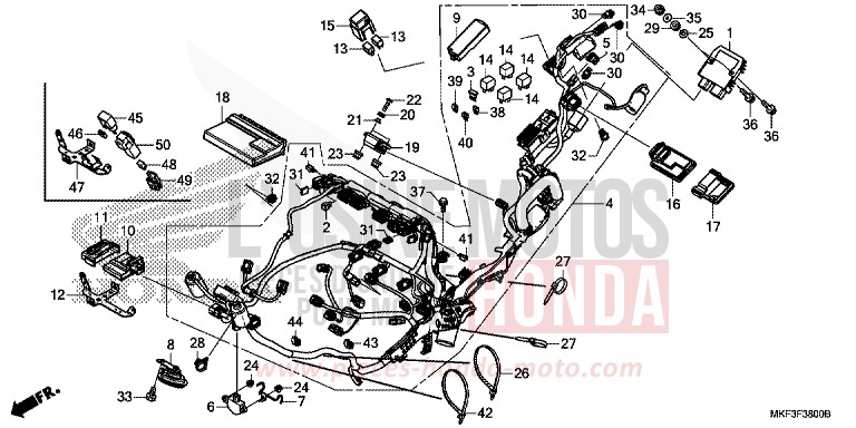 WIRE HARNESS for CBR1000RA GRAND PRIX RED (R380) from 2018