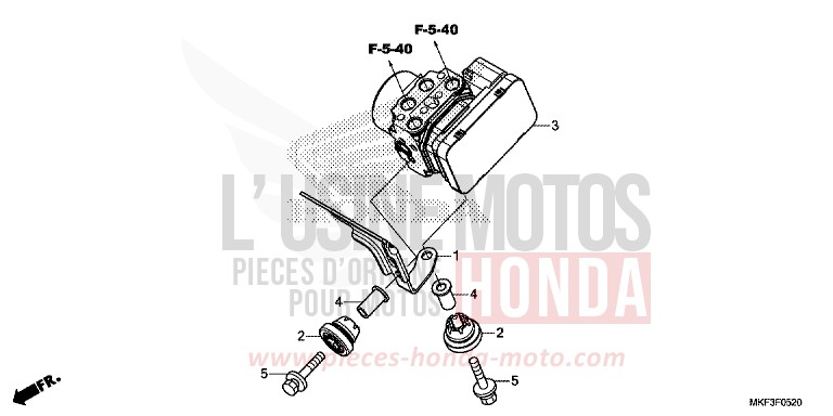 ABS MODULATOR for CBR1000RA MAT BALLISTIC BLACK METALLIC (NHA86) from 2018