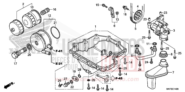 OIL PAN/OIL PUMP for CBR1000RA GRAND PRIX RED (R380) from 2019