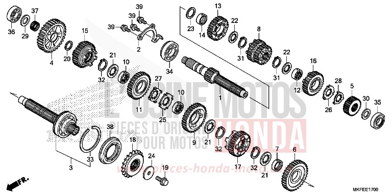 TRANSMISSION for CBR1000RA GRAND PRIX RED (R380) from 2019