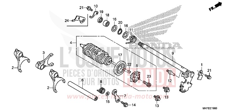 GEARSHIFT DRUM for CBR1000RA GRAND PRIX RED (R380) from 2019