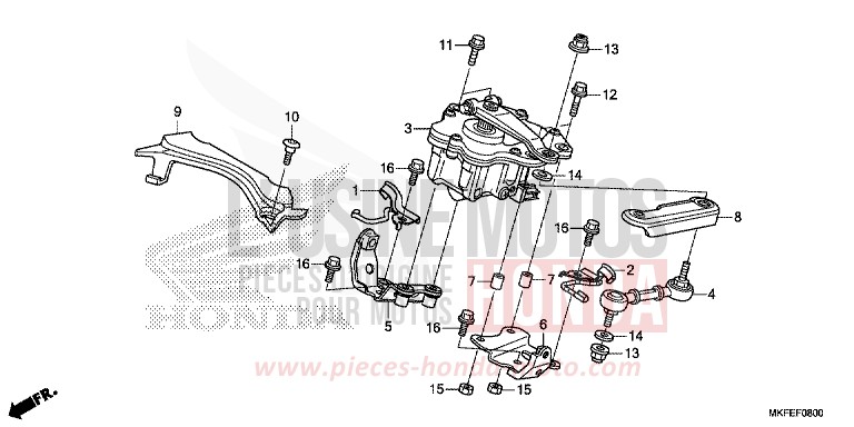 STEERING DAMPER for CBR1000RA GRAND PRIX RED (R380) from 2019