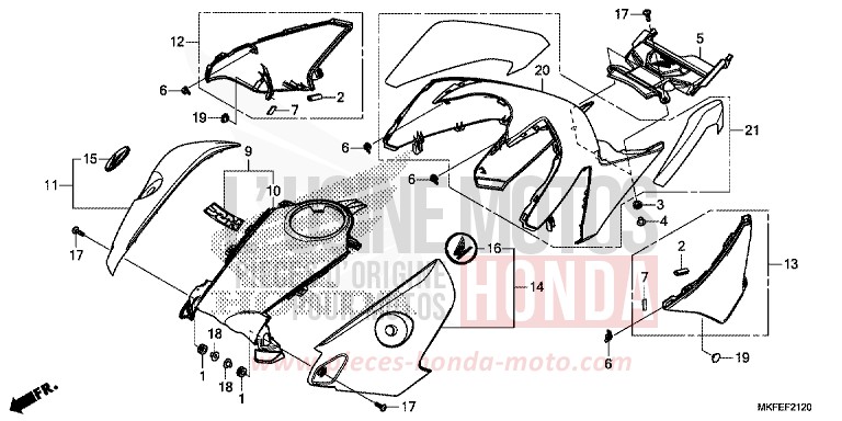 RIPARO per CBR1000RA GRAND PRIX RED (R380) del 2019