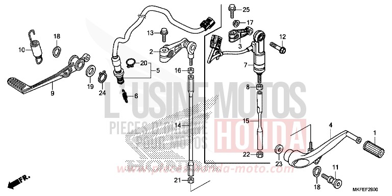 PEDAL for CBR1000RA GRAND PRIX RED (R380) from 2019