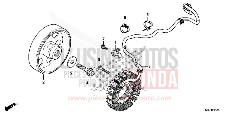 GENERATOR for CB1000R CANDY CHROMOSPHERE RED (R381) from 2018