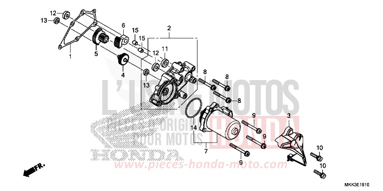 INGRANAGGIO RIDUTTORE per CRF1000 VICTORY RED (R334B) del 2018
