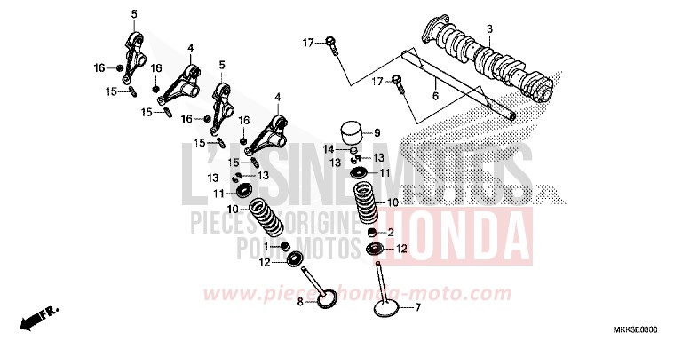CAMSHAFT/VALVE for CRF1000 MAT BALLISTIC BLACK METALLIC (NHA86) from 2018