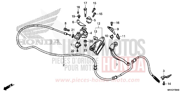 PARKING BRAKE LEVER for CRF1000 MAT BALLISTIC BLACK METALLIC (NHA86) from 2018