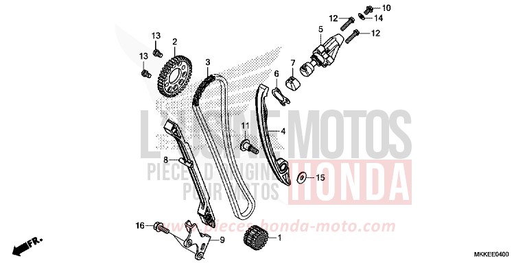 CAM CHAIN/TENSIONER for CRF1000 GLINT WAVE BLUE METALLIC (B197X) from 2019