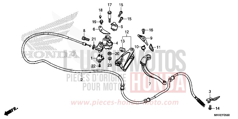 PARKING BRAKE LEVER for CRF1000 GLINT WAVE BLUE METALLIC (B197X) from 2019