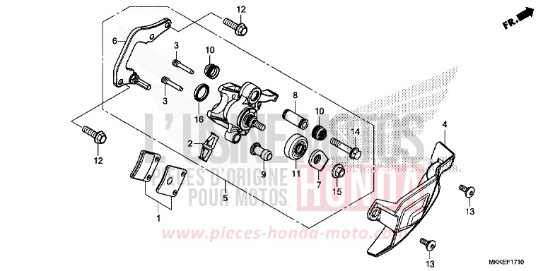 PARKING BRAKE CALIPER for CRF1000 GLINT WAVE BLUE METALLIC (B197X) from 2019