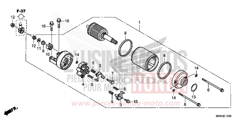 STARTER MOTOR for CRF1000 PEARL GLARE WHITE (NHB53HB) from 2018