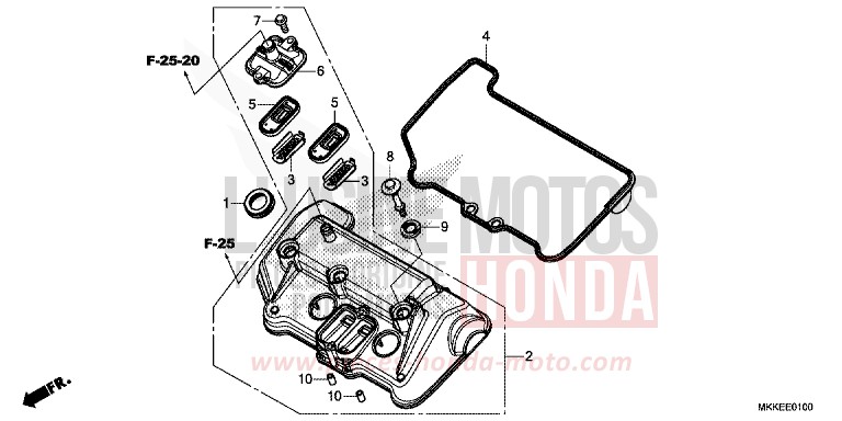 COPERCHIO TESTATA per CRF1000 MAT BALLISTIC BLACK METALLIC (NHA86) del 2019