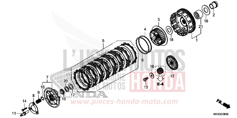 CLUTCH (CRF1100A/A2/A4/AL/AL2/AL4) for CRF1100A DARKNESS BLACK METALLIC (NH463) from 2020