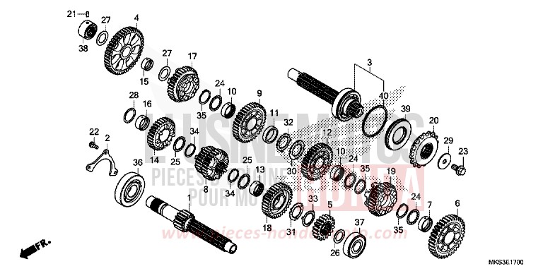 TRANSMISSION (MT) for CRF1100A DARKNESS BLACK METALLIC (NH463) from 2020