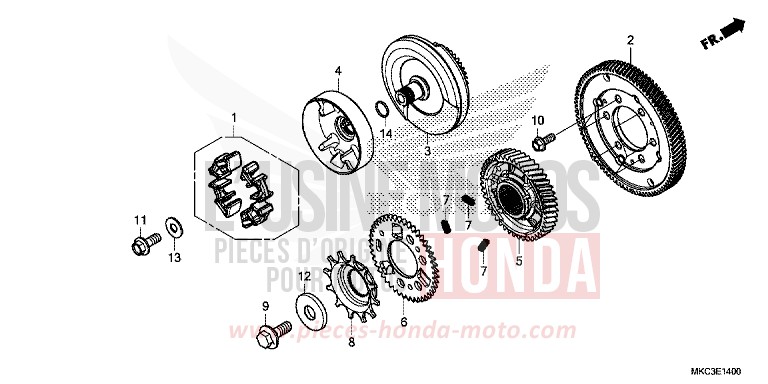 PRIMARY GEAR for GL1800 CANDY ARDENT RED (R367) from 2018