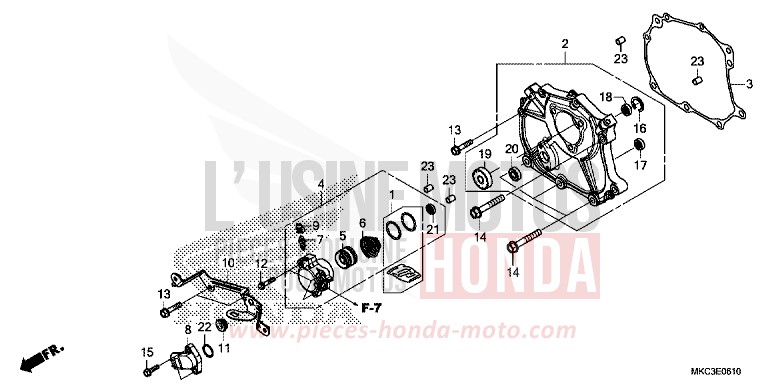 SHIFTING COVER for GL1800 PEARL GLARE WHITE (NHB53) from 2018