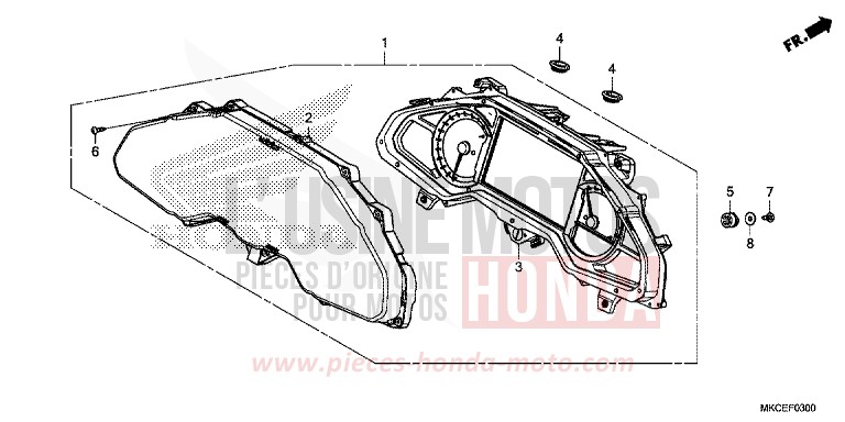 METER for GL1800 DARKNESS BLACK METALLIC (NH463) from 2019